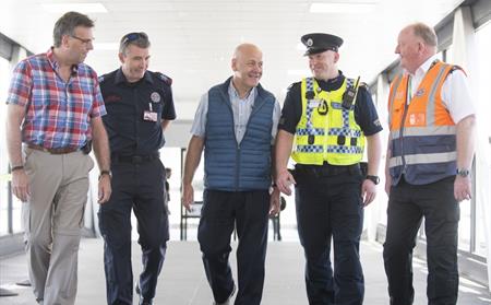 Alastair Hamilton, Brendan Conway, Dublin Airport Fire Service, David McMillan, Keith Pedreschi, Dublin Airport Police Service and Gerry Keogh, Chief Fire Officer Dublin Airport at Dublin Airport.