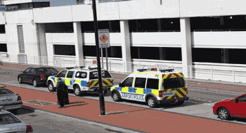 Airport police cars