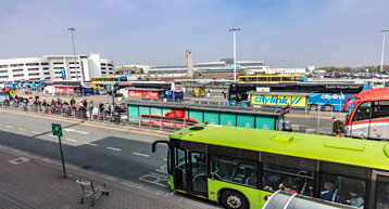 Bus Stops and buses at Dublin airport